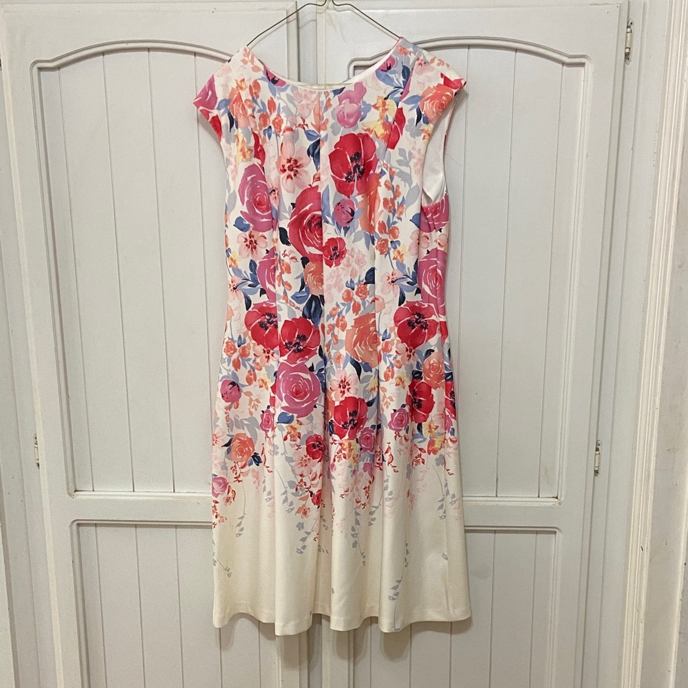 Sandra Darren Floral Dress - Pink and Red